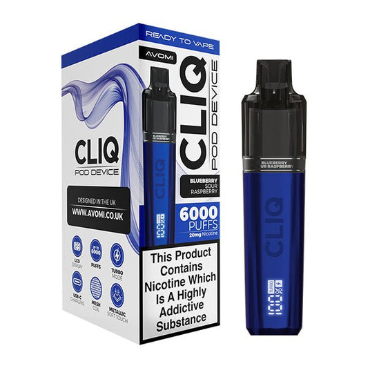 Avomi Cliq Kits - Blueberry Sour Raspberry - PJW Vapes | UK Leading Vape Wholesaler