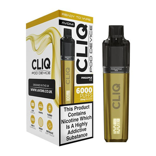 Avomi Cliq Kits - Pineapple Ice - PJW Vapes | UK Leading Vape Wholesaler