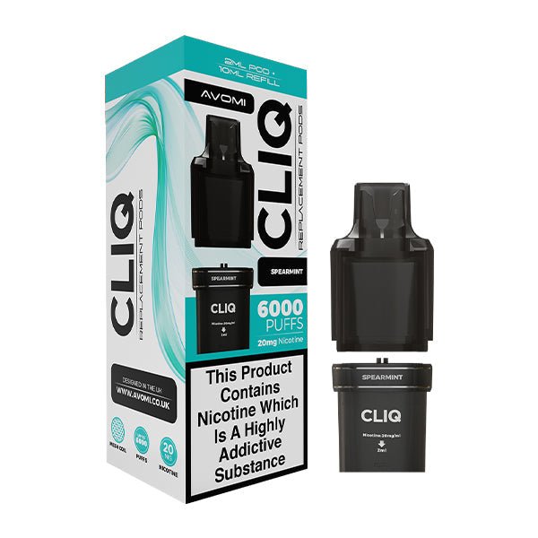 Avomi Cliq Pods - Spearmint - PJW Vapes | UK Leading Vape Wholesaler