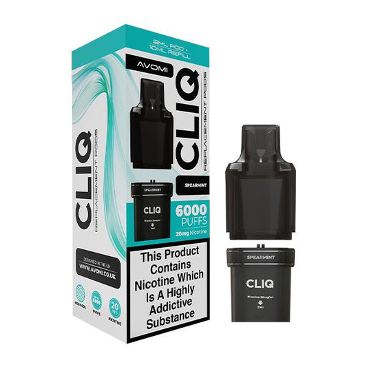 Avomi Cliq Pods - Spearmint - PJW Vapes | UK Leading Vape Wholesaler