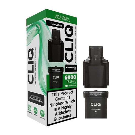 Avomi Cliq Pods - Watermelon Ice - PJW Vapes | UK Leading Vape Wholesaler