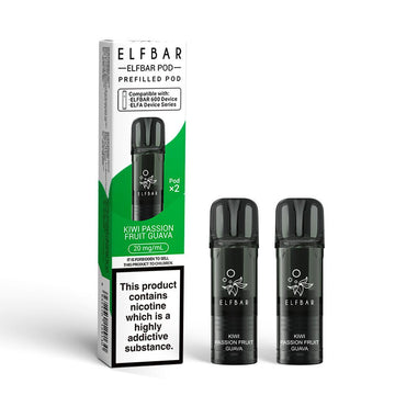 Elfbar 600 - 2025 - 2 Pack Pods - Kiwi Passion Fruit Guava - PJW Vapes | UK Leading Vape Wholesaler