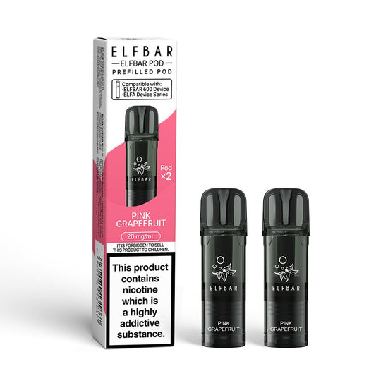 Elfbar 600 2025 Pods - Pink Grapefruit - PJW Vapes | UK Leading Vape Wholesaler