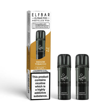 Elfbar 600 2025 Pods - Snoow Tobacco - PJW Vapes | UK Leading Vape Wholesaler