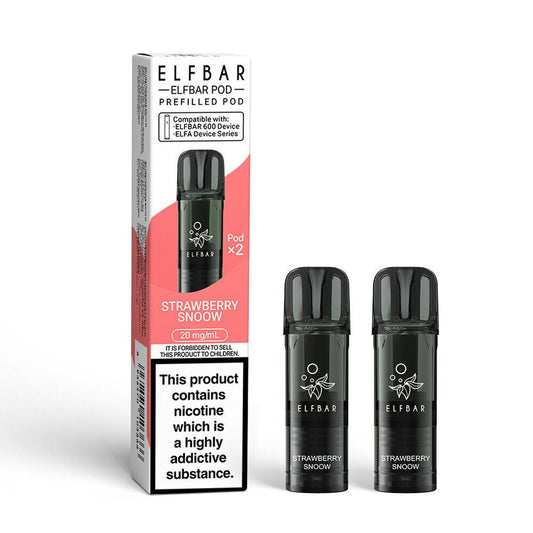 Elfbar 600 2025 Pods - Strawberry Snoow - PJW Vapes | UK Leading Vape Wholesaler