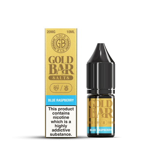 Gold Bar Nic Salt - 10ml - Blue Raspberry - PJW Vapes | UK Leading Vape Wholesaler