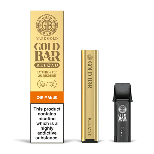 Gold Bar Reload - 24K Mango - PJW Vapes | Glasgow Vape Wholesaler