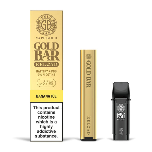 Gold Bar Reload - Banana Ice - PJW Vapes | Glasgow Vape Wholesaler