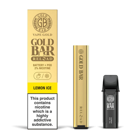 Gold Bar Reload - Lemon Ice - PJW Vapes | Glasgow Vape Wholesaler