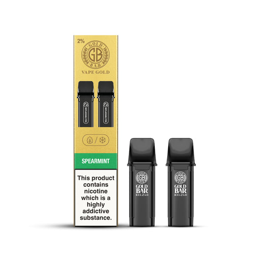 Gold Bar Reload Pod - Spearmint - PJW Vapes | Glasgow Vape Wholesaler