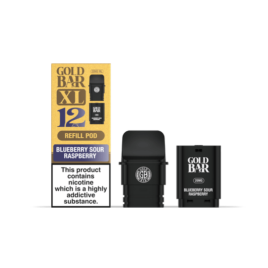 Gold Bar XL Pods - Blueberry Sour Raspberry - PJW Vapes | UK Leading Vape Wholesaler