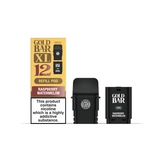 Gold Bar XL Pods - Raspberry Watermelon - PJW Vapes | UK Leading Vape Wholesaler