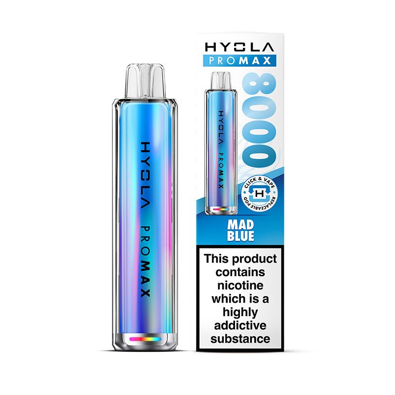Hyola Pro Max 8000 - Kit - Mad Blue - PJW Vapes | UK Leading Vape Wholesaler