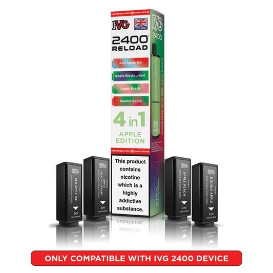 IVG 2400 - Refill Pods - Apple Edition - PJW Vapes | UK Leading Vape Wholesaler