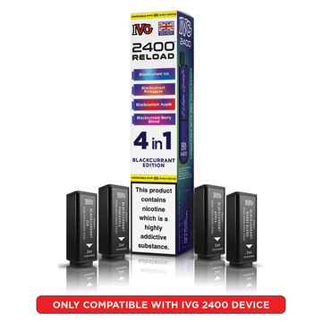 IVG 2400 - Refill Pods - Blackcurrant Edition - PJW Vapes | UK Leading Vape Wholesaler