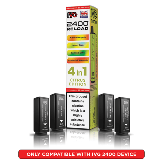 IVG 2400 - Refill Pods - Citrus Edition - PJW Vapes | UK Leading Vape Wholesaler