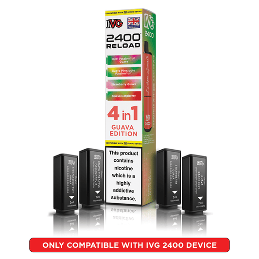 IVG 2400 - Refill Pods - Guava Edition - PJW Vapes | UK Leading Vape Wholesaler