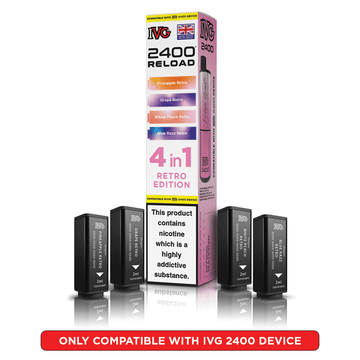 IVG 2400 - Refill Pods - Retro Edition - PJW Vapes | UK Leading Vape Wholesaler
