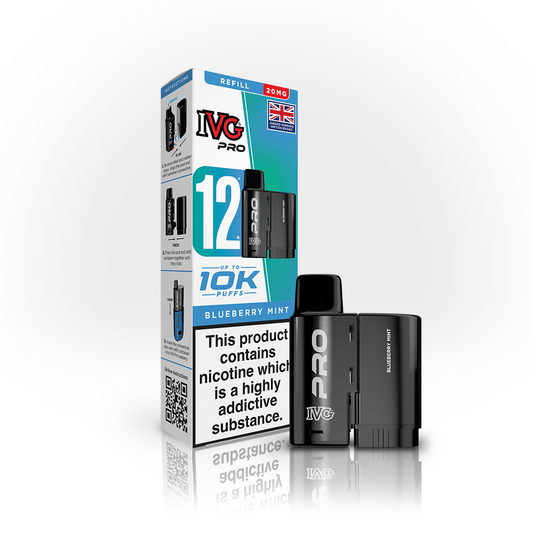 IVG Pro Pods - Blueberry Mint - PJW Vapes | UK Leading Vape Wholesaler