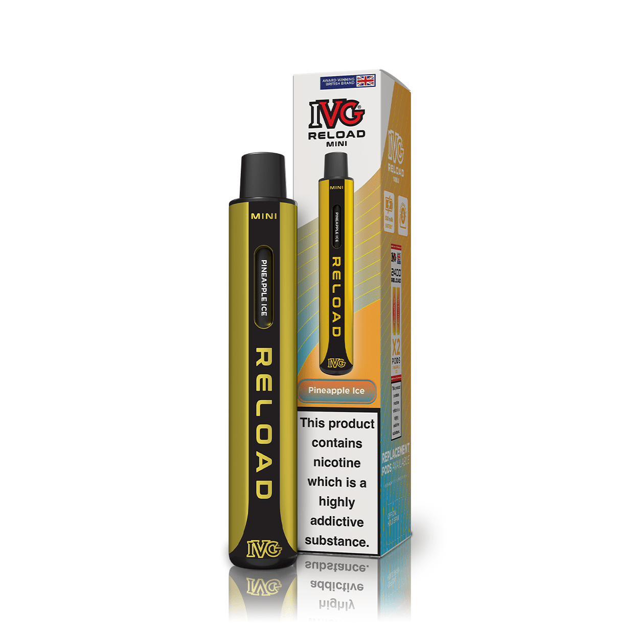 IVG Reload Mini Kit - Pineapple Ice - PJW Vapes | UK Leading Vape Wholesaler
