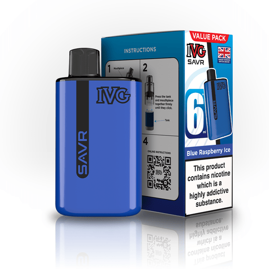 IVG SAVR 3K Kit - Blue Raspberry Ice - PJW Vapes | UK Leading Vape Wholesaler