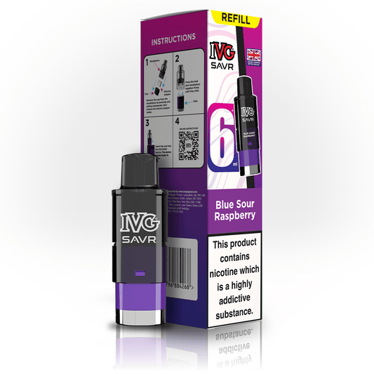 IVG Savr 3K - Refill - Blue Sour Raspberry - PJW Vapes | UK Leading Vape Wholesaler