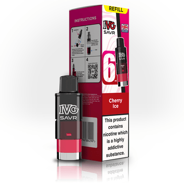 IVG Savr 3K - Refill - Cherry Ice - PJW Vapes | UK Leading Vape Wholesaler
