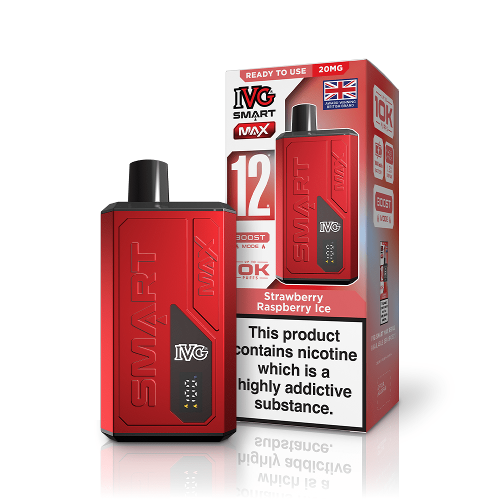 IVG Smart Max Kit - Strawberry Raspberry Ice - PJW Vapes | UK Leading Vape Wholesaler