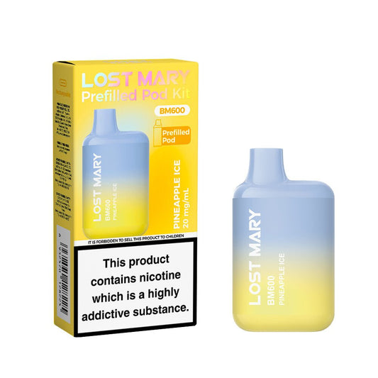 Lost Mary BM600 - 2025 - Pineapple Ice - PJW Vapes | UK Leading Vape Wholesaler
