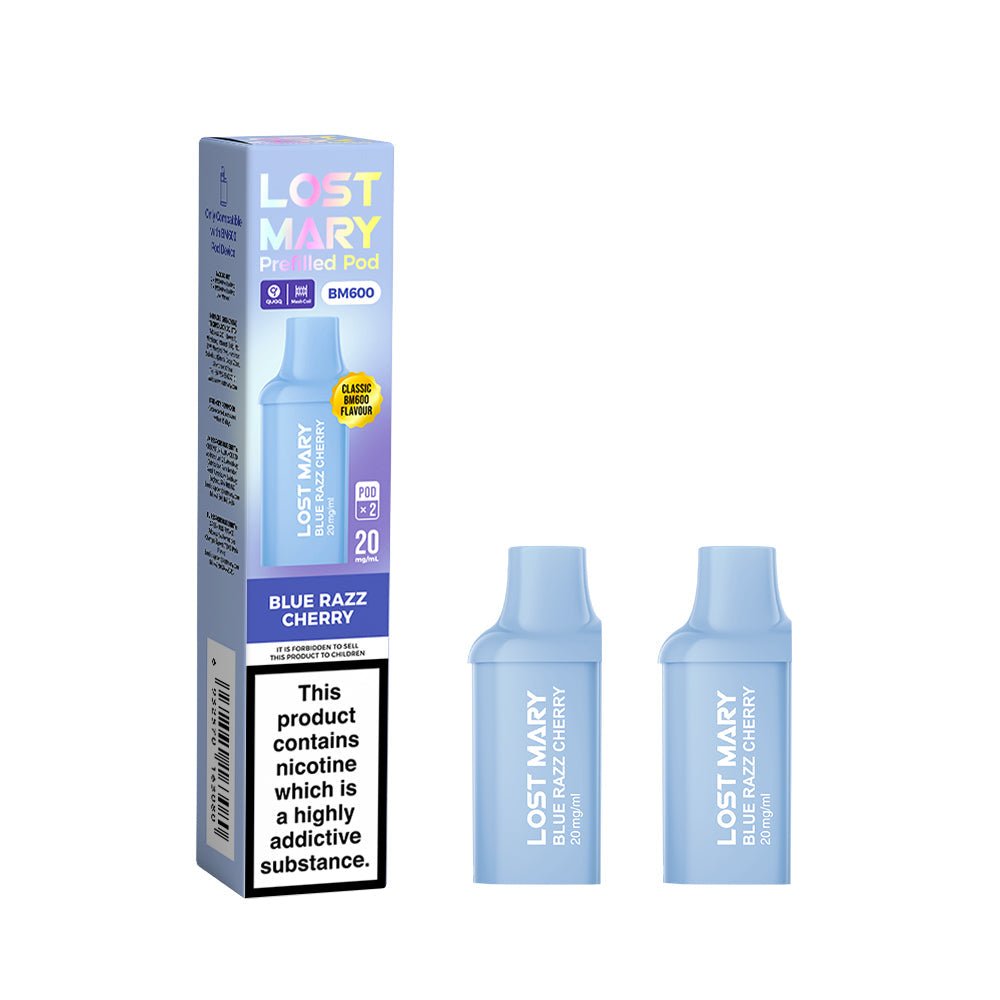 Lost Mary BM600 2025 Pods - Blue Razz Cherry - PJW Vapes | UK Leading Vape Wholesaler