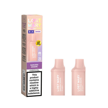 Lost Mary BM600 2025 Pods - Sakura Grape - PJW Vapes | UK Leading Vape Wholesaler