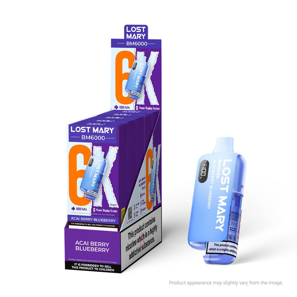Lost Mary BM6000 - Acai Berry Blueberry - PJW Vapes | UK Leading Vape Wholesaler