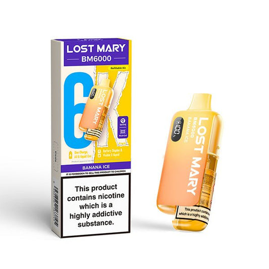 Lost Mary BM6000 Kits - Banana Ice - PJW Vapes | UK Leading Vape Wholesaler