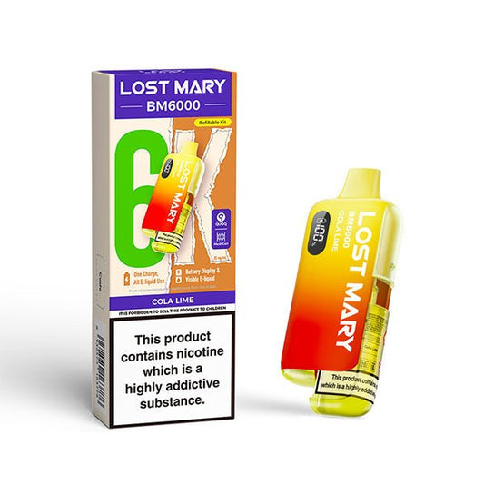 Lost Mary BM6000 Kits - Cola Lime - PJW Vapes | UK Leading Vape Wholesaler