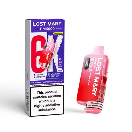 Lost Mary BM6000 Kits - Strawberry Raspberry Blackberry - PJW Vapes | UK Leading Vape Wholesaler