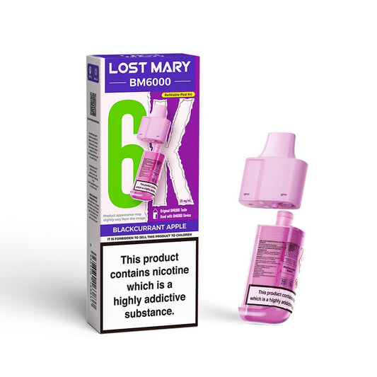Lost Mary BM6000 Pods - Blackcurrant Apple - PJW Vapes | UK Leading Vape Wholesaler