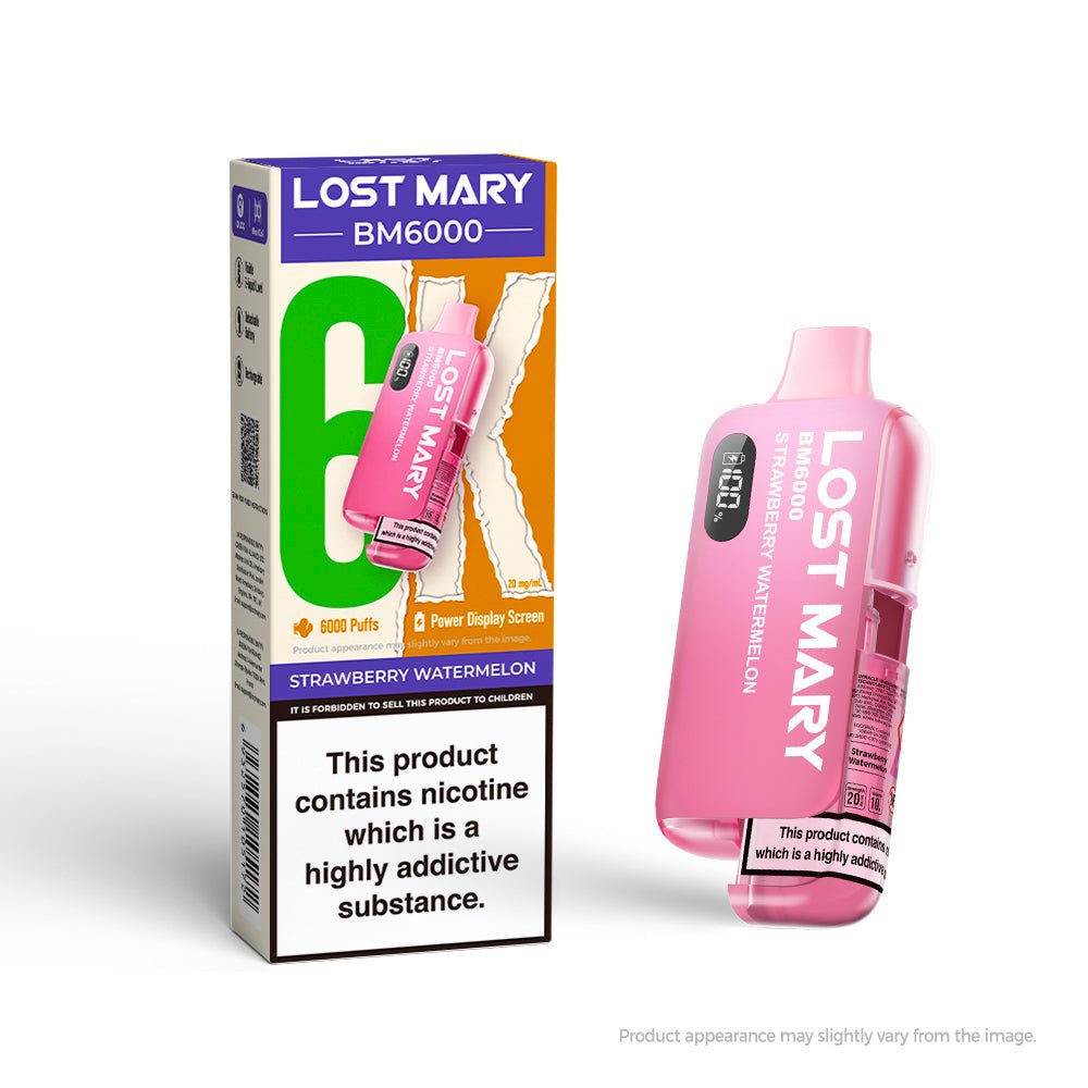 Lost Mary BM6000 - Strawberry Watermelon - PJW Vapes | UK Leading Vape Wholesaler