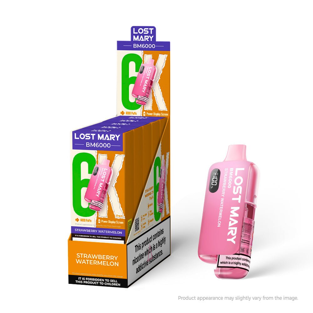 Lost Mary BM6000 - Strawberry Watermelon - PJW Vapes | UK Leading Vape Wholesaler