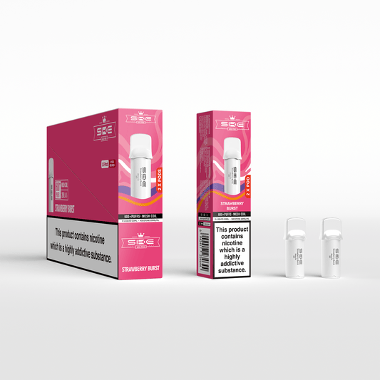 SKE 600 Refill Pod 2 Pack - Strawberry Burst - PJW Vapes | UK Leading Vape Wholesaler