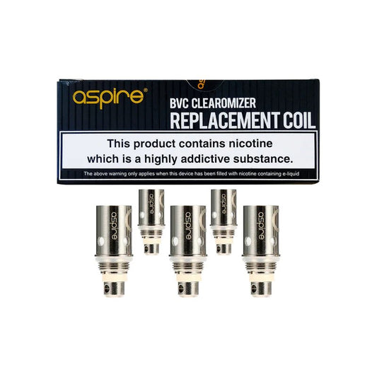 Aspire BVC - BVC Coils - 1.8 Ohm - PJW Vapes | Glasgow Vape Wholesaler