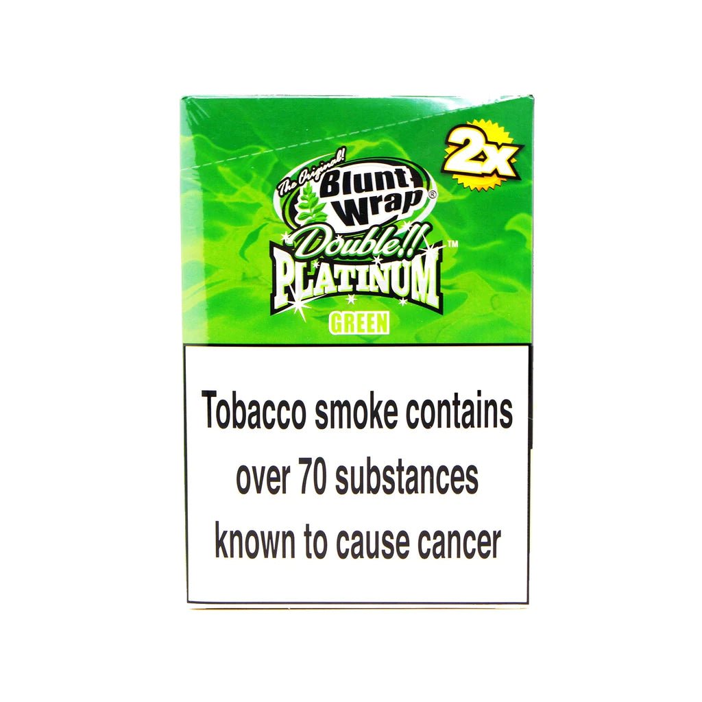 Blunt Wrap - Green - Double Platinum - PJW Vapes | Glasgow Vape Wholesaler