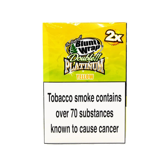 Blunt Wrap - Yellow - Double Platinum - PJW Vapes | Glasgow Vape Wholesaler