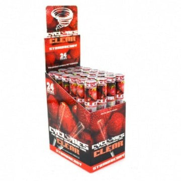 Cyclone Clear Pre Rolled Cones - Strawberry - PJW Vapes | Glasgow Vape Wholesaler