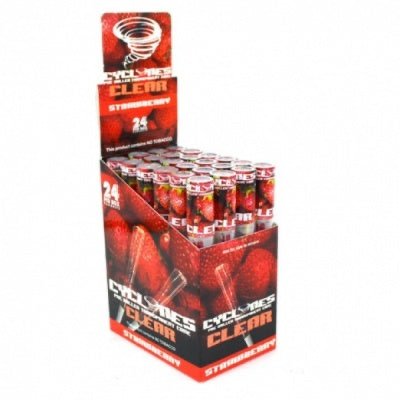 Cyclone Clear Pre Rolled Cones - Strawberry - PJW Vapes | Glasgow Vape Wholesaler