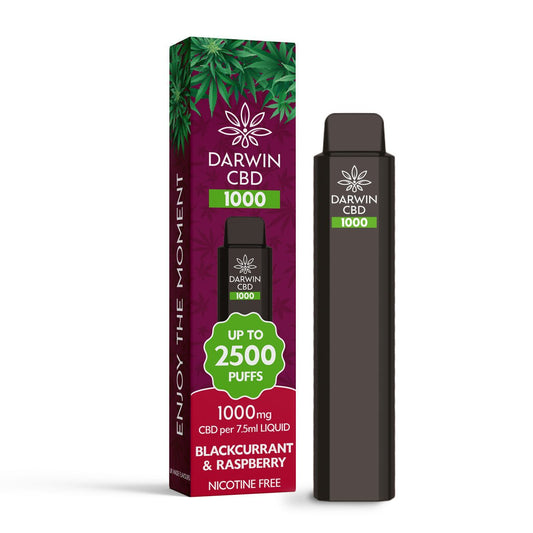 Darwin CBD 1000 - Blackcurrant & Raspberry - PJW Vapes | Glasgow Vape Wholesaler