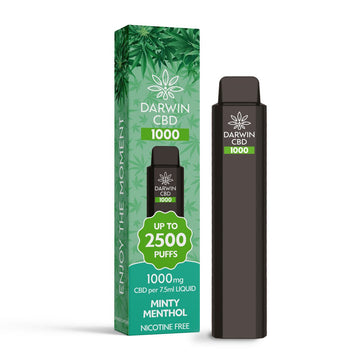 Darwin CBD 1000 - Minty Menthol - PJW Vapes | Glasgow Vape Wholesaler