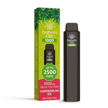 Darwin CBD 1000 - Watermelon Ice - PJW Vapes | Glasgow Vape Wholesaler