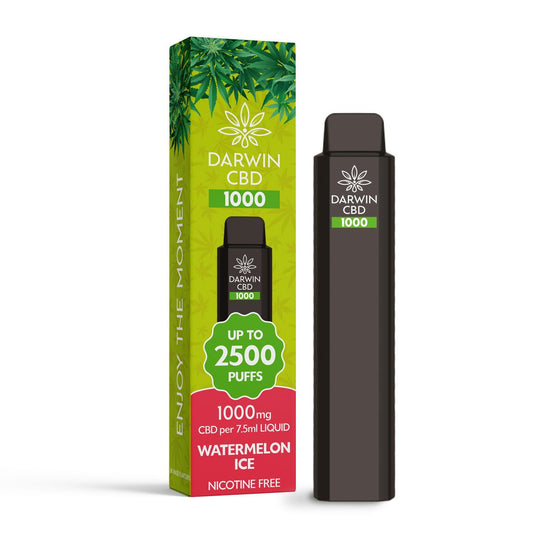 Darwin CBD 1000 - Watermelon Ice - PJW Vapes | Glasgow Vape Wholesaler