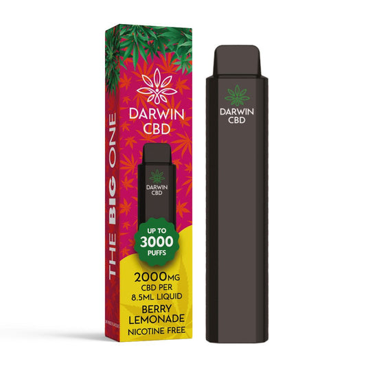 Darwin CBD 2000 - The Big One - Berry Lemonade - PJW Vapes | Glasgow Vape Wholesaler