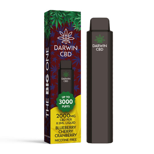 Darwin CBD 2000 - The Big One - Blueberry Cherry Cranberry - PJW Vapes | Glasgow Vape Wholesaler
